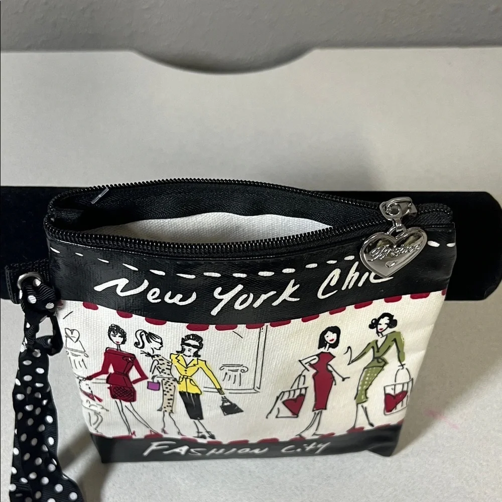 Brighton Black and White Fashion City Clutch